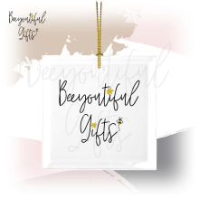 Photo Upload Gift - Glass Hanging Decoration (Square)