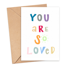 New Baby Card - You Are So Loved - Small (Approx. A6 | 105mm x 148mm | 4.1in x 5.8in) - Standard Smooth Card