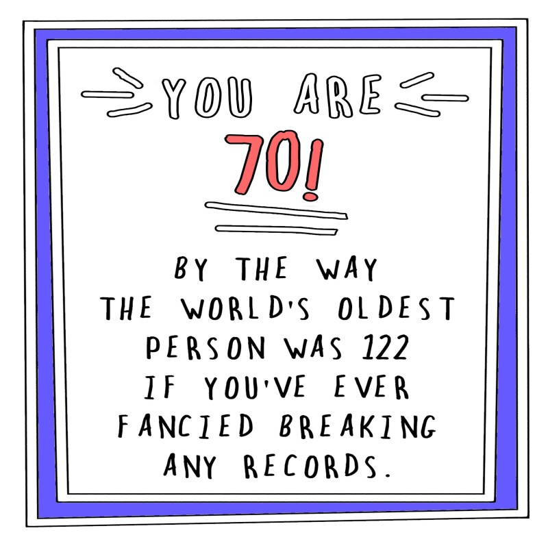 70th Birthday Card | Funny 70th Birthday Card | Birthday Card | Seventieth Birthday | 70th | 70