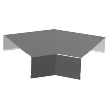 Aluminium Sloping Roof Cappings 135 Degree Internal Angle - Mill (Unfinished) - 182mm