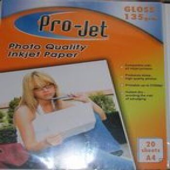 A4 Projet 135gsm Glossy Photo Paper