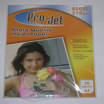 A4 Projet 210gsm Glossy Photo Paper