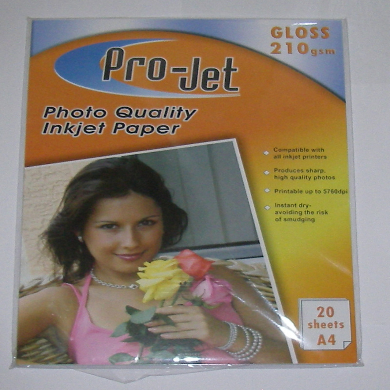 A4 Projet 210gsm Glossy Photo Paper -  20 Sheets
