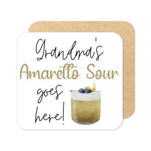 Personalised Drinks Coaster - Name's Amaretto Sour Goes Here!