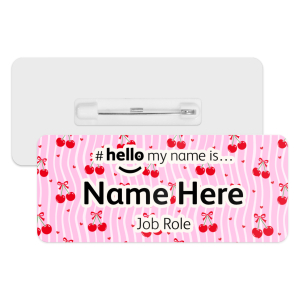 #hello my name is... Name Badge - Cherries Pattern