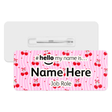 #hello my name is... Name Badge - Cherries Pattern