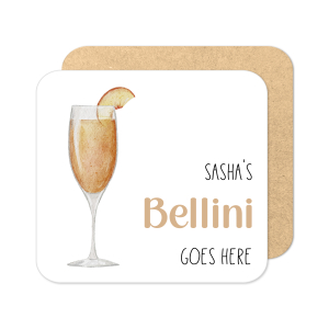 Personalised Bellini Coaster | Personalised Cocktail Coaster
