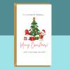 Nephew Christmas Card - Ideal personalised Xmas card for your Nephew - Blank inside - Large