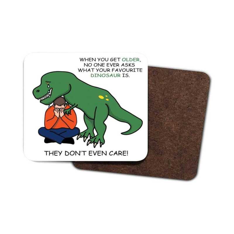 Funny Dinosaur Coaster &ndash; Novelty Gift for Him