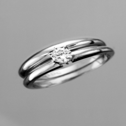Holy Mackerel diamond retro black and white photographic card featuring a vintage image of a wedding and an engagement ring - 12.6 x 17.7cm and blank inside