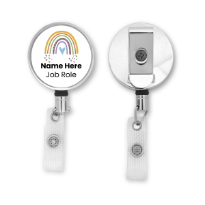 Personalised Metal ID Reel - Boho Rainbows - Boho Rainbow 4