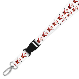 Double Breakaway Lanyard - Cartoon Santa