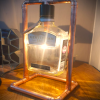 Gentleman Jack  - Copper frame Bottle table lamp - Original - Upcycled - Man/She Cave - Fathers/Mother Day - Gifts For Him/Her