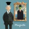 Magritte, an art themed greetings card from Erica Sturla's Artist at Work range, 150mm square and blank inside for your message