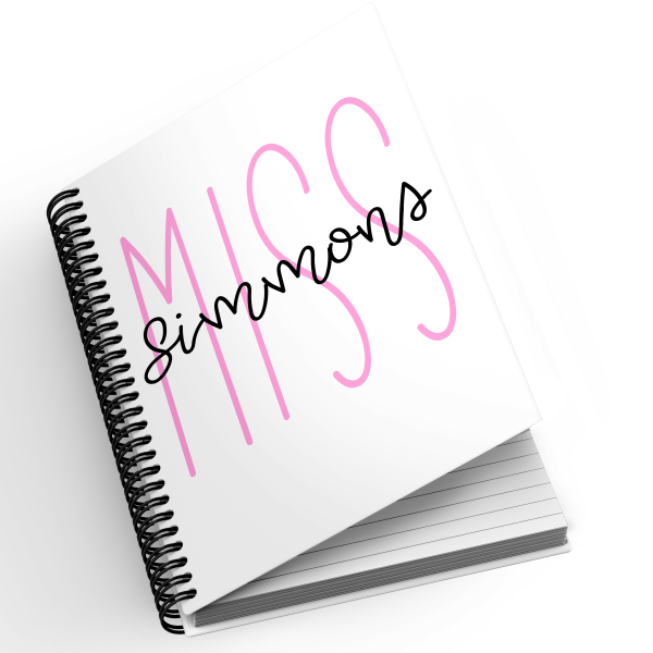 Personalised A5 Notebook - Miss