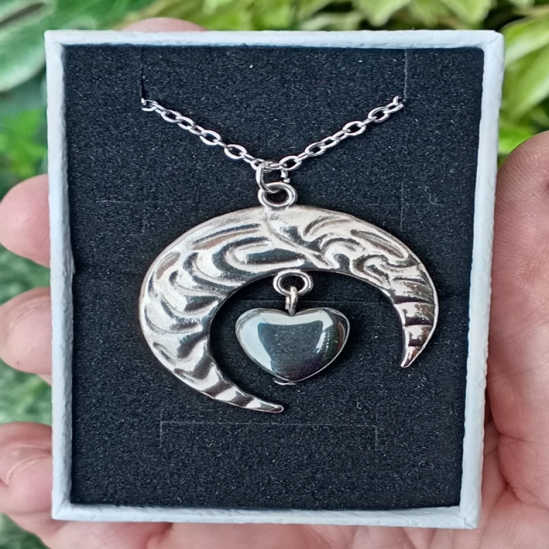 Hematite Heart Necklace
