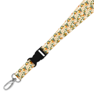 Double Breakaway Lanyard - Orange Stripes