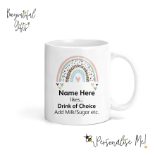 Ceramic Mug - #hello my name is... Boho Rainbow