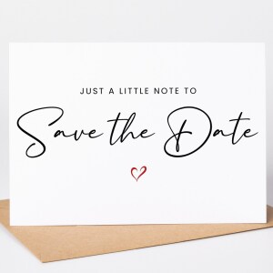 Pregnancy Announcement Card - Just A Little Note To Save The Date