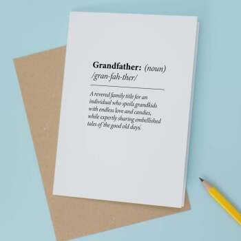 Birthday Card For Grandad Fun Dictionary Quote Card For Grandad Custom Message Card For Grandad Funny Birthday Card For Grandad