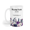 Personalised Ceramic Mug - Halloween Flowers Border
