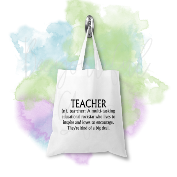 Teacher Tote Bag - Definition of a Teacher