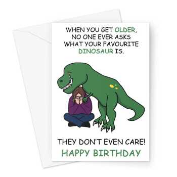 Happy Birthday Card For Her - Funny Meme Favourite Dinosaur - A5 Greeting Card