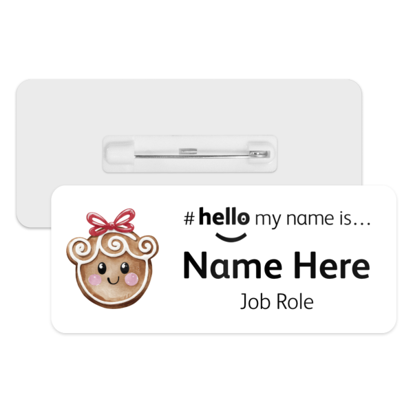 #hello my name is... Name Badge - Christmas Gingerbread Girl