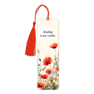 Aluminium Bookmark with Tassel - Reading Is My Cardio
