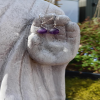 Amethyst Crystal Bead Sterling Silver Earrings