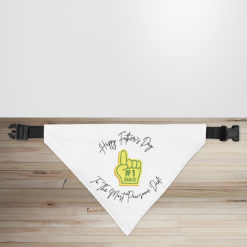 Happy Father's Day Foam Finger Design Dog/Puppy Bandana