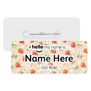 #hello my name is... Name Badge - Enchanted Strawberries