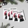 5 x Fun Christmas Card of a Black Labrador Dog Wearing A Santa Hat Whimsical Christmas Card For Animal Lover For Him or Her - Small (4x6) / Pack of 5