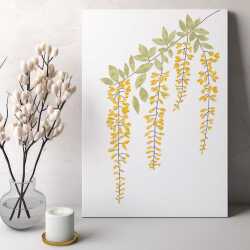 Laburnum blank greeting card -  designed by Eloise Hall - 15.7 x 11cm and blank inside, made in the UK