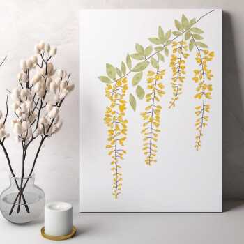 Laburnum blank greeting card -  designed by Eloise Hall - 15.7 x 11cm and blank inside, made in the UK