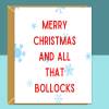 Funny Christmas Card - Merry Christmas - For Him or For Her - Can be Personalised - Ideal for Friend, Family, Colleagues at Xmas - Blank inside - Large