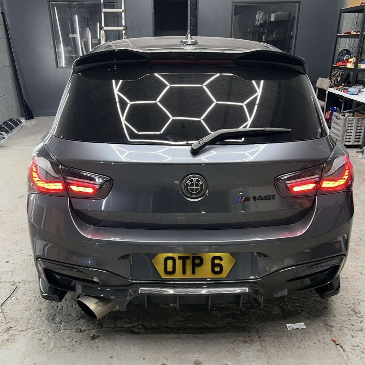 BMW 1 Series F20/F21 LCI (2015–2019) GTS Style OLED Tail Lights – Smoked & Red | Plug & Play, Sequential Indicators M140i M135i - SMOKED