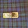 Magnetic Needle Travel Tin | Magnetic Needle Case - Green Cat