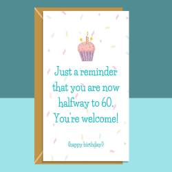Funny 30th Birthday Card - Cheeky Card for Him or For Her - For someone turning 30 years old - Personalised inside if needed