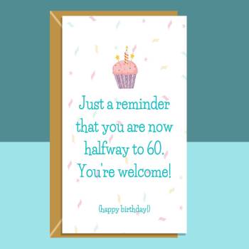Funny 30th Birthday Card - Cheeky Card for Him or For Her - For someone turning 30 years old - Personalised inside if needed