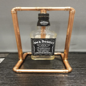 Jack Daniels - Copper frame Bottle table lamp - Original - Upcycled - Man Cave - Fathers Day - Gifts For Him - lighting