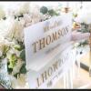 Top Table Wedding Sign / Custom Sign for Wedding Top Table / Wedding Decor / Mr & Mrs Sign - White - Frosted