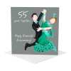 55th anniversary card (emerald anniversary) - designed by Erica Sturla -15cm square and blank inside, made in the UK