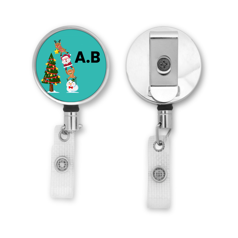 ID badge reel Personalised Metal ID Reel - Star on the Tree