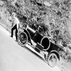 Pulling car up hill