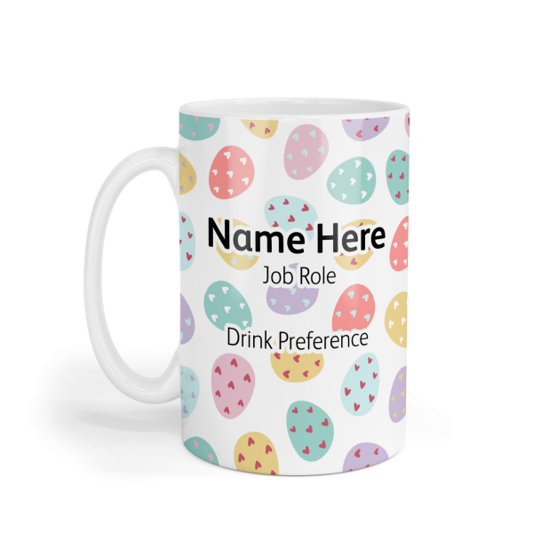 Personalised Ceramic Mug - Pastel Easter Eggs