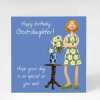 God-daughter birthday card from a Godparent - designed by Erica Sturla - 15cm square and blank inside, made in the UK