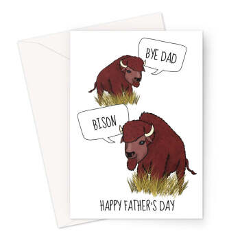 Funny Bison Dad Joke Father's Day Card
