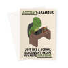 Funny Dinosaur Card For An Accountant - A5 Portrait - 1 Card