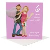 6th to 10th Anniversary Card Pack - Fun Wedding Anniversary Cards - Polymer Clay Art by Erica Sturla - Made in the UK